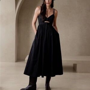 Banana Republic Charcoal Smocked Skirt